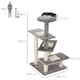 image 9 of PawHut Cat Tree 100cm Indoor Kitten Scratching Post Activity Centre, Grey