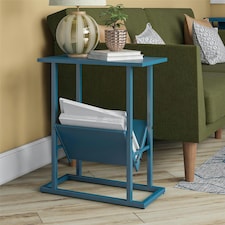 Novogratz Regal End Table in Blue / Metal Frame Blue | Blue