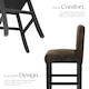 image 3 of Bar Stools with a padded backrest and faux leather cover | Brown | antique brown | 41 x 40 x 107 cm | 2