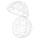 image 3 of 6-Pcs Metal Mesh Bridesmaid Ball Hanger | White | 6