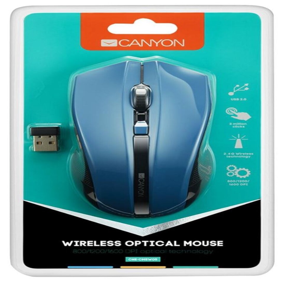 image 1 of CANYON - Wireless Optical Mouse, Blue