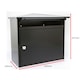 image 9 of Burg-Wachter Mersey Large Wall Mounted Galvanised Steel Post Box - 36x35x20cm Red