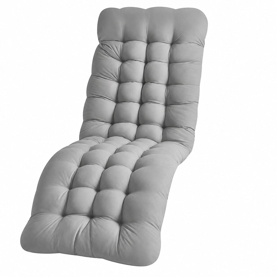 Groundlevel Extra Thick Soft Fill Full Length Garden Lounge Recliner Chair Cushion - Cushion Only