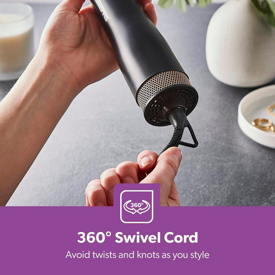 image 1 of GEEPAS 3-in-1 Hair Styler, Hot Air Brush & Volumizer – Hot Air Brush Hair Dryer