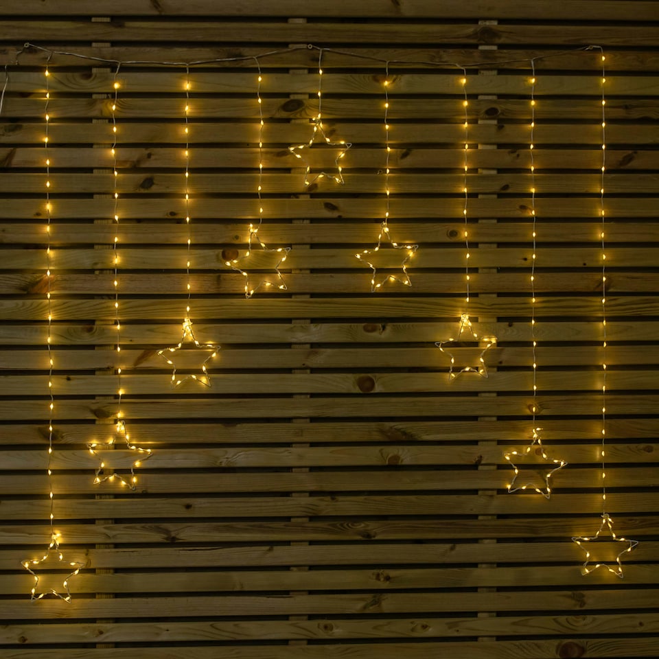 image 1 of 1.2m x 1.2m FlexiBrights Christmas Star Curtain Lights with 258 Warm White LEDs