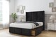 image 3 of Sloomy Beaumont Black Naples Divan Bed With Mattress 2 Drawers Footend With 54" Wingback Headboard & 12" Matching Footboard 4' Small Double | Black | Black | Small Double | 1