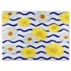 image 1 of Bright Yellow Flowers & Zig Zags Glass Chopping Board | Multi
