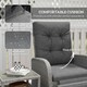 image 6 of Outsunny 3 Pieces Rattan Bistro Set with Cushions for Outdoor, Grey