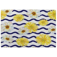 Bright Yellow Flowers & Zig Zags (Rug) Yellow | Large: 140x200cm