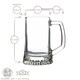 image 3 of Bormioli Rocco Stern Tankard Glass Beer Mugs - 270ml - Pack of 2 Clear