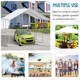 image 4 of Outsunny 3 x 6m Heavy Duty Carport Garage Car Shelter Galvanized Steel Outdoor Open Canopy Tent Water UV Resistant Waterproof, White