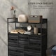 image 4 of HOMCOM Bedroom Chest of Drawers, Fabric Dresser with 7 Drawers, Storage Organiser Unit with Open Shelves and Metal Frame for Living Room, Entryway, Black | Black | Black