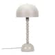 image 3 of ValueLights Clement Grey Pebble Abstract Bedside Table Lamp with a Dome Lampshade - Bulb Included