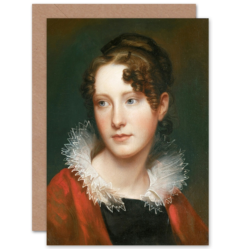 image 1 of Rembrandt Peale Portrait Of Rosalba Peale Fine Art Art Card