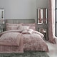 image 1 of Catherine Lansfield Crushed Velvet Blush Duvet Cover Set Pink | Double