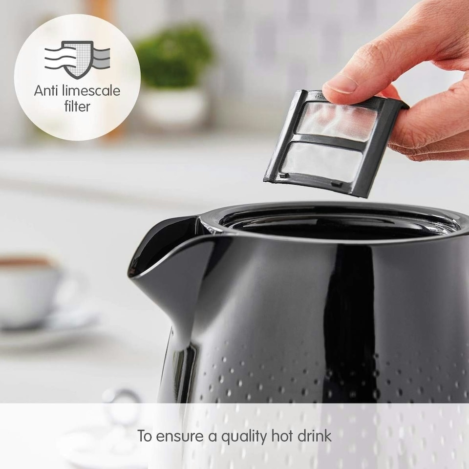 image 1 of Morphy Richards Verve Jug Kettle In Black, 3000W 1.7L 7 Cup Capacity - 103010