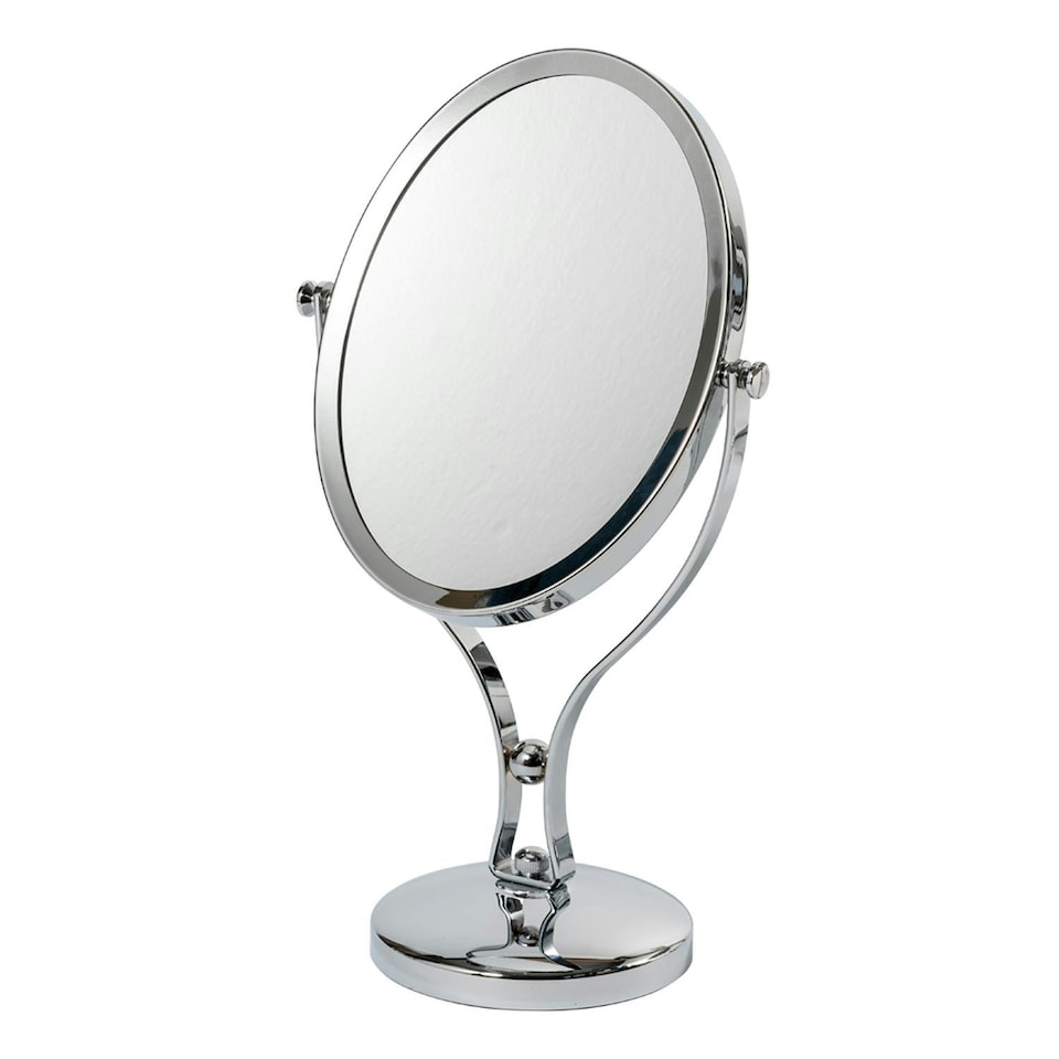 image 1 of Showerdrape Triton 5x Magnifying Chrome Oval Makeup Vanity Mirror