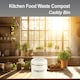 image 3 of Apollo 3L Cream Metal Kitchen Compost Caddy with Lid and Activated Charcoal Filter Countertop Food Waste Bin Odor Control Handle
