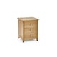 image 2 of Solid Oak 3 Drawer Bedside Table