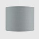 image 1 of CGC LUPO Luxury Grey Cotton & Silver Inner Round Pendant Drum Lamp Shade Grey
