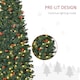 image 5 of HOMCOM 6FT Prelit Pencil Christmas Tree w/ LED Light, Berry, Xmas Decoration