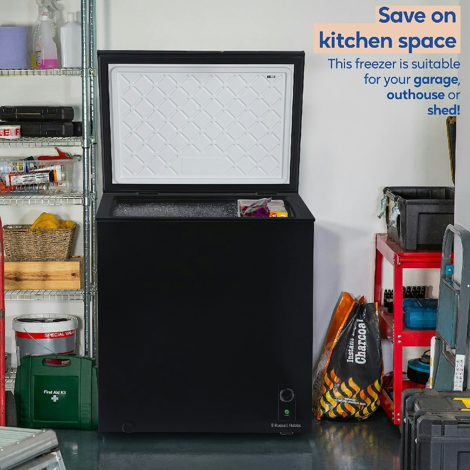 image 1 of Russell Hobbs RH198CF0E1B Chest Freezer 198L Freestanding Black 5 Year Guarantee Black