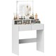 image 1 of HOMCOM Dressing Table with Mirror, LED Lights, Drawers, for Bedroom