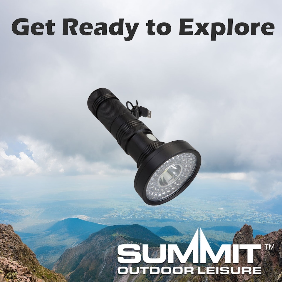 image 1 of PMS Torch Rechargeable 3W Cree Tactical Light USB Water Resistant - Black