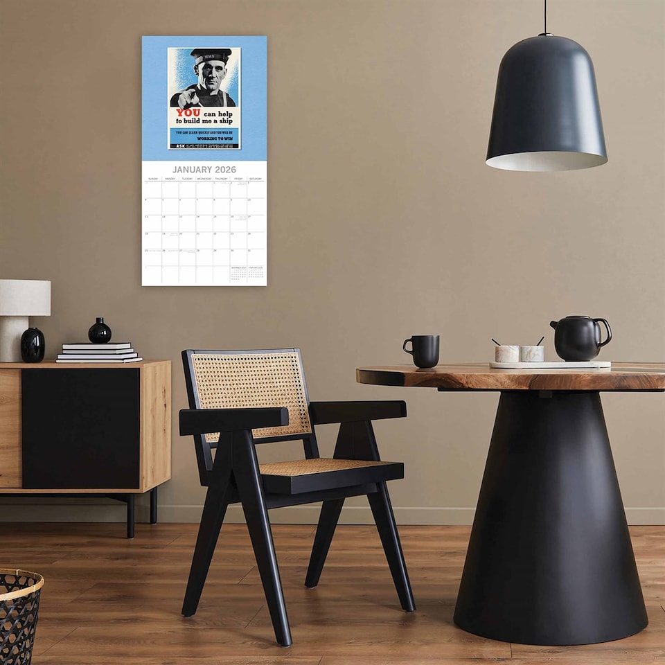 image 1 of 2026 Square Wall Calendar - World War Posters
