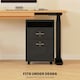 image 4 of HOMCOM 60cm Filing Cabinet with Drawers and Open Shelf, Black