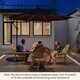 image 4 of COSTWAY 303 cm Patio Parasol Solar LED Cantilever Offset Umbrella Blue