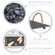 image 2 of Argon Tableware Slate Serving Tray with Rope Handles - 40 x 20cm Grey