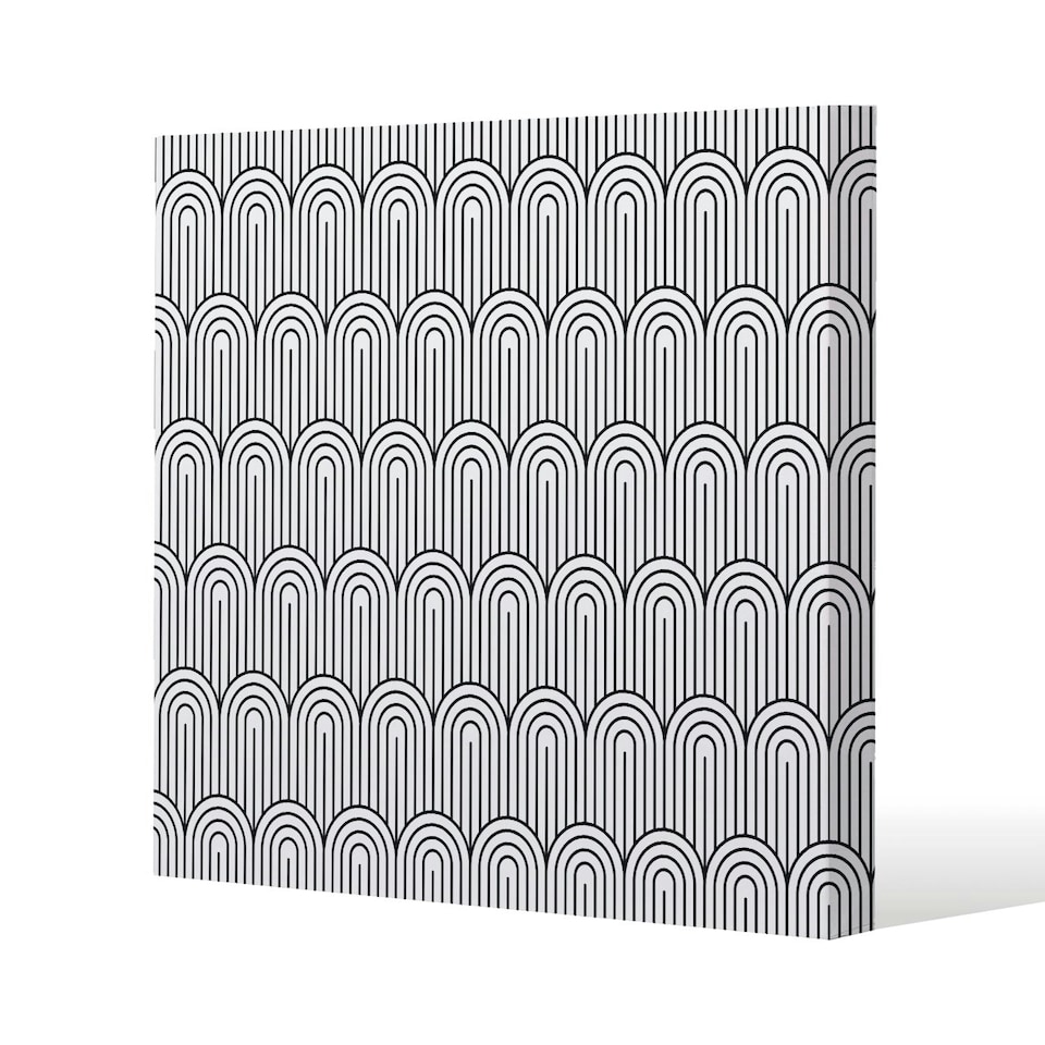 image 1 of Geometric Curves (Canvas Print) 77 x 77 x 4cm