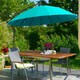image 2 of Outsunny 3(m) Cantilever Shanghai Parasol w/ Crank Handle, Cross Base, Turquoise