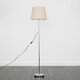 image 2 of ValueLights Charlie Chrome Floor Lamp Cream Taper Shade 
