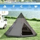 image 3 of Outsunny 6-7 Person Large Family Party Camping Tent W/ Carrying Bag, Blue