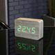 image 3 of Gingko Design Brick Click Clock Ash with Green LED