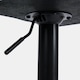image 6 of OHS 2 x Faux Fur Ribbed Swivel Height Adjustable Counter Bar Stools Black
