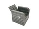 image 5 of Fimous Outdoor Garden Furniture Set Rattan Sofa Dining Table Set with Reclining Chair Side Table Dark Grey Mixed