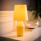 image 3 of ValueLights Arlo Yellow Ceramic Table Lamp Yellow Shade & Bulb | Yellow