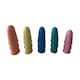 image 2 of Pack of 15 Assorted Size Rubber Thimblettes - Coloured Thimble Finger Cones