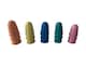 image 2 of Pack of 15 Assorted Size Rubber Thimblettes - Coloured Thimble Finger Cones
