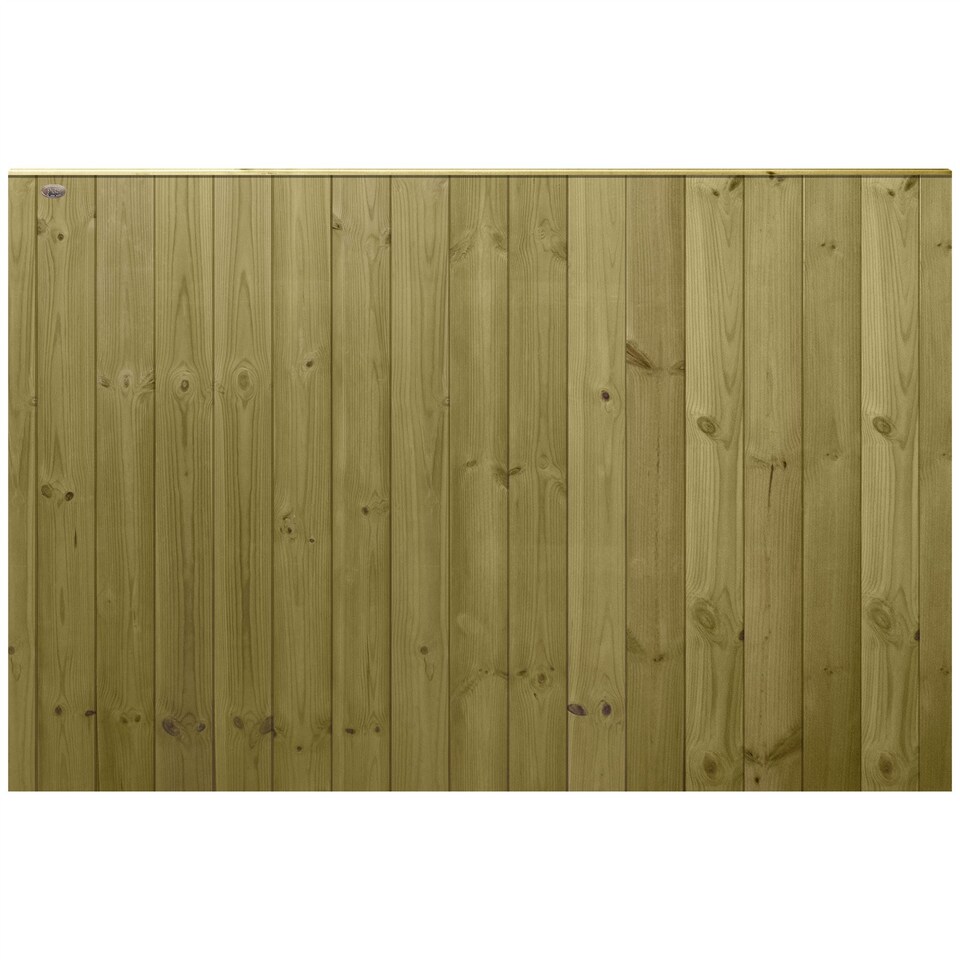 image 1 of Ultimate T&G Vertical Boards W:6ft x H:4ft Fence Panel Treated Timber (Pack of 3)