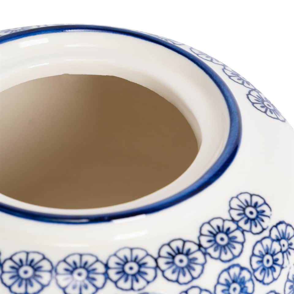 image 1 of Nicola Spring Hand-Printed Kitchen Canister - 1 Litre - Orange | Orange | Orange