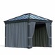 image 2 of Curtain Set for Dallas 12 x 20 Gazebo - Polyester - L212 x W507 cm - Dark Grey