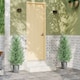 image 6 of HOMCOM 90cm Artificial Cypress Trees Set of 2, UV Resistant Artificial Plants with Decorative Pot, Fake Plants for Indoor Outdoor Decor, Green | Green