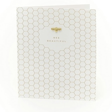 Bee Beautiful Butterfly Charm Blank Birthday Card