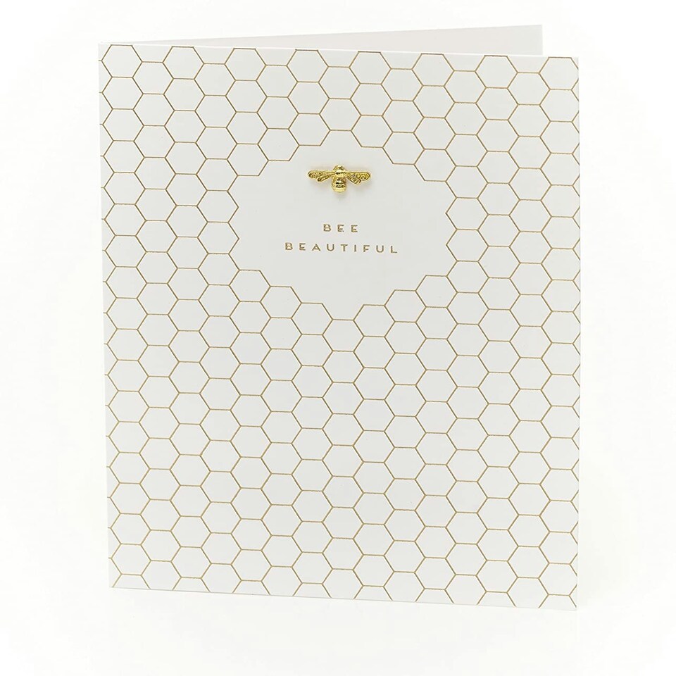 image 1 of Bee Beautiful Butterfly Charm Blank Birthday Card