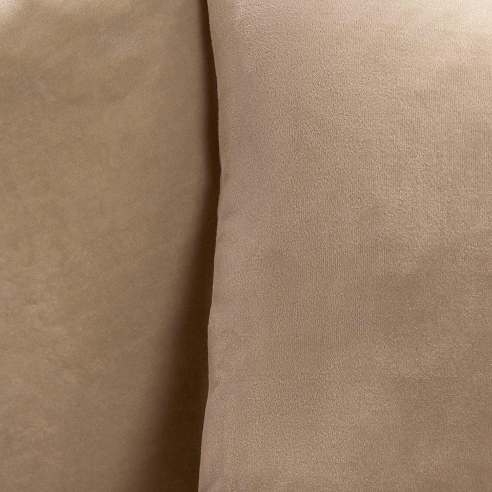 image 1 of OHS 2 x Soft Plain Matte Velvet Filled Cushions, 45x45cm - Natural | Yellow | Natural | 45 x 45cm | 2