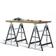 image 7 of Oypla 2x Adjustable Builder DIY Carpentry Work Bench Telescopic Saw Horses Trestle Black
